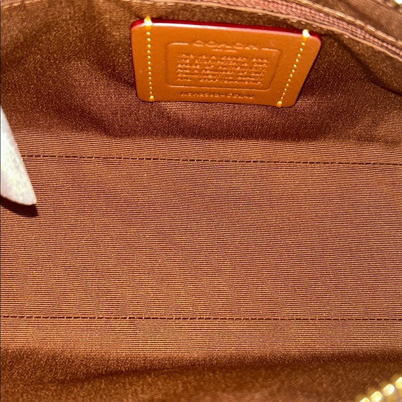 👜 Coach Charlotte Shoulder Bag Signature Canvas Copper NWT - Picture 12 of 15